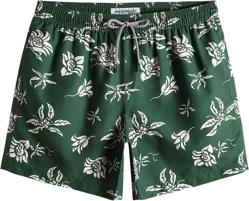 maamgic Mens Swim Trunks 5" Quick Dry Beach Shorts Bathing Suits with Mesh Lining Pockets in Saudi Arabia