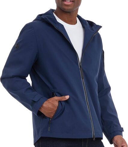 Michael Kors Men's Hooded Windbreaker, Rain and Wind Resistant in Saudi Arabia