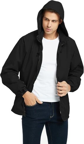 Mens Lightweight Windbreaker Jacket Waterproof Rain Jacket with Hood Soft Shell Jacket in Kuwait