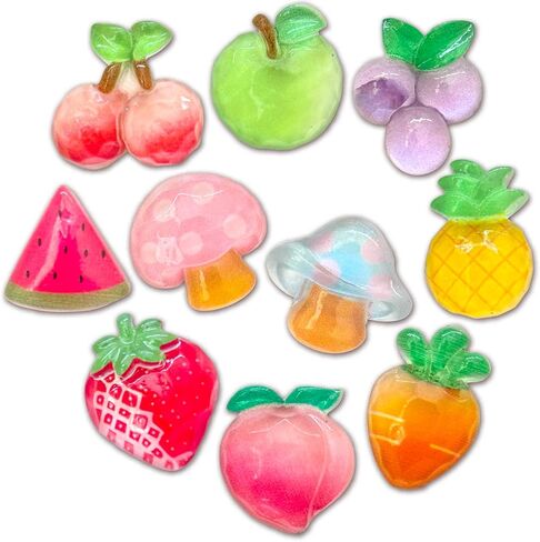Flowers Mushroom Animals Fruits BBQ Shoe Decoration Charms for Clog, Cute Resin Charms Accessories for Adults in Saudi Arabia