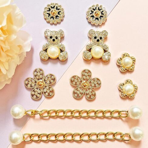 سحر أحذية بلينغ للنساء والفتيات ، سحر أحذية جيرلي الذهبي للثقب ، سحر سلسلة Diamond Bling Chain Cute Designer Design Decoration Homels Homels Birthdy Favors in Kuwait