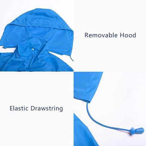Mens Lightweight Windbreaker Jacket Waterproof Rain Jacket with Hood Soft Shell Jacket in Kuwait