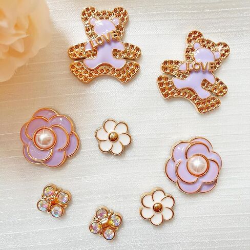 سحر أحذية بلينغ للنساء والفتيات ، سحر أحذية جيرلي الذهبي للثقب ، سحر سلسلة Diamond Bling Chain Cute Designer Design Decoration Homels Homels Birthdy Favors in Kuwait
