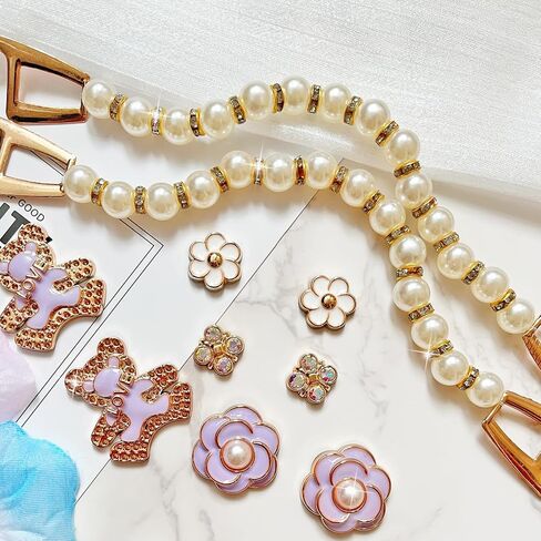 سحر أحذية بلينغ للنساء والفتيات ، سحر أحذية جيرلي الذهبي للثقب ، سحر سلسلة Diamond Bling Chain Cute Designer Design Decoration Homels Homels Birthdy Favors in Kuwait
