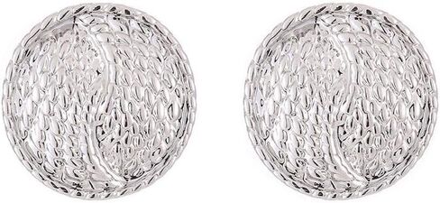 Women Gold Silver Clip Earrings Vintage Round Button Clip On Earrings Non Pierced Earrings in Saudi Arabia