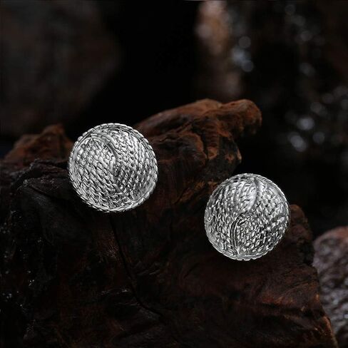 Women Gold Silver Clip Earrings Vintage Round Button Clip On Earrings Non Pierced Earrings in Saudi Arabia