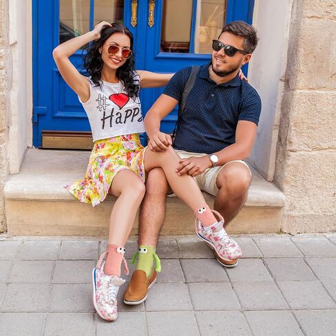 ABTOLS 2 Pairs Colorful Funny Couple Socks Magnetic Hand Holding Socks for Women Men in Kuwait
