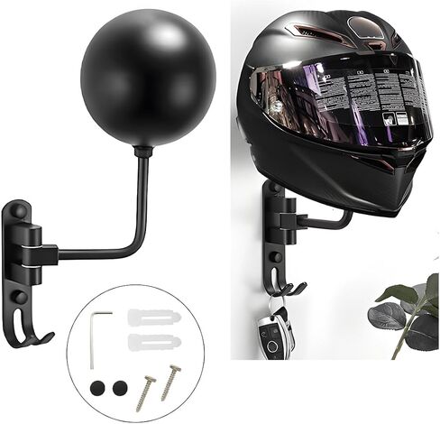 Helmet Stand - Metal Rotation Anti-Corrosion Aluminum Motorcycle Helmet Holder, Desktop Hat Display with Thickened Base, Motorcycle Accessories in Saudi Arabia