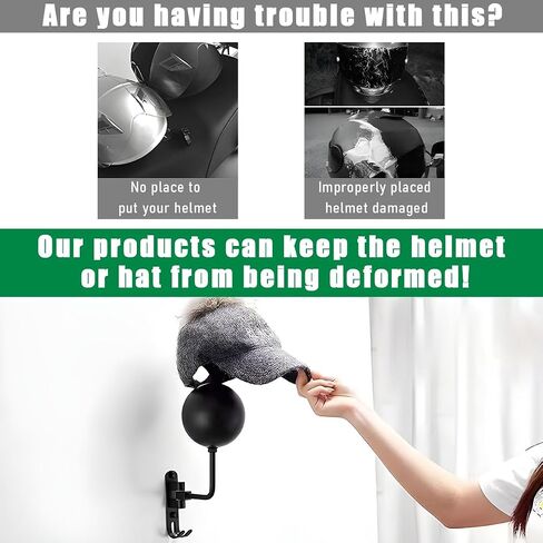Helmet Stand - Metal Rotation Anti-Corrosion Aluminum Motorcycle Helmet Holder, Desktop Hat Display with Thickened Base, Motorcycle Accessories in Saudi Arabia