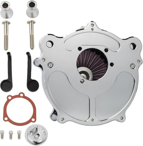 High-Performance Air Filter Cleaner for Harley Davidson Dyna (1993-2017), Softail (1993-2015), Touring (1993-2007), FXDLS (2017), FISTNSE (2014-2015), FISTSE (2011-2012), and FXSBSE (2013-2014) Red in Kuwait