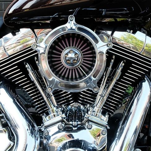 High-Performance Air Filter Cleaner for Harley Davidson Dyna (1993-2017), Softail (1993-2015), Touring (1993-2007), FXDLS (2017), FISTNSE (2014-2015), FISTSE (2011-2012), and FXSBSE (2013-2014) Red in Kuwait