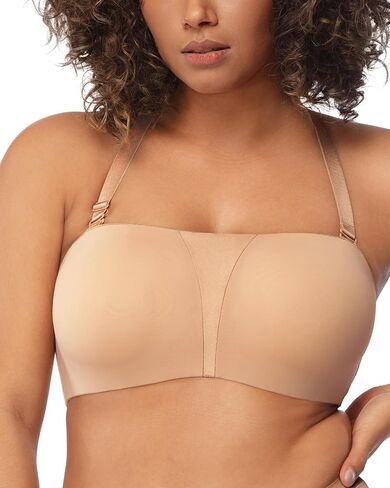 HSIA Strapless Bra for Big Bust Women, Plus Size Full Coverage Bandeau Fiery Bra Anti-Slip Underwire Support for Large Breast in Saudi Arabia