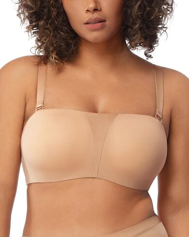 HSIA Strapless Bra for Big Bust Women, Plus Size Full Coverage Bandeau Fiery Bra Anti-Slip Underwire Support for Large Breast in Saudi Arabia