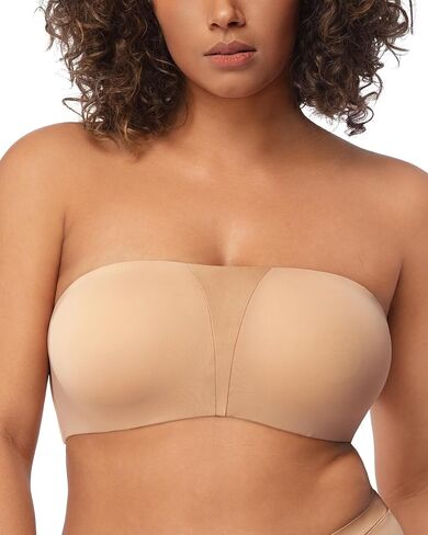 HSIA Strapless Bra for Big Bust Women, Plus Size Full Coverage Bandeau Fiery Bra Anti-Slip Underwire Support for Large Breast in Saudi Arabia