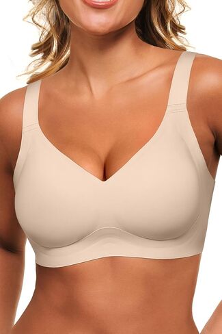 HORISUN Wireless Bras for Women Soft Comfortable No Underwire T Shirt Bra Seamless Full Coverage Bras with Support in Saudi Arabia