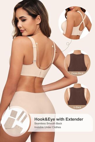 HORISUN Wireless Bras for Women Soft Comfortable No Underwire T Shirt Bra Seamless Full Coverage Bras with Support in Saudi Arabia
