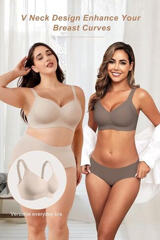 HORISUN Wireless Bras for Women Soft Comfortable No Underwire T Shirt Bra Seamless Full Coverage Bras with Support in Saudi Arabia
