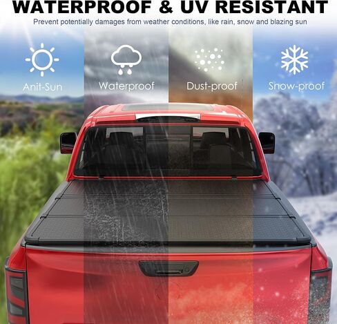 MOSTPLUS Tri-Fold Hard Truck Bed Tonneau Cover On Top Compatible for 2005-2025 Nissan Frontier 3 Fold Aluminum Bed Cover 5 FT in Saudi Arabia