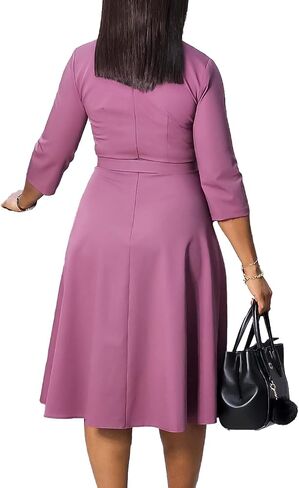 Business Work Dress for Women Elegance Church Dresses Midi Bodycon Pencil Dress Office Modest Casual Suiting Outfits in Saudi Arabia