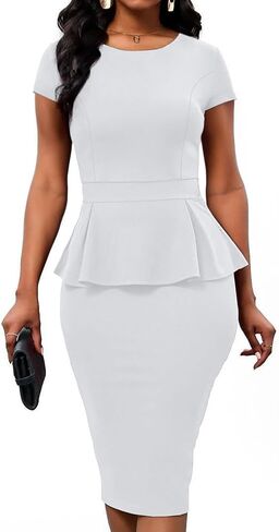 Women 2 Piece Skirt Set Short Sleeve Pencil Skirt Suit Business Church Suit Sexy Summer Birthday Outfits in Kuwait