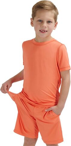 Lands' End Boys' Active Adventure UPF 50 Short Sleeve T-Shirt & Short Set (S-XL) in Saudi Arabia