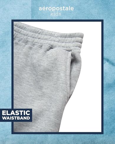 AEROPOSTALE Boys' Active Shorts Set - 3 Piece Performance Jersey Crewneck Graphic Tees and Fleece Shorts Set (Sizes: 8-12) in Saudi Arabia