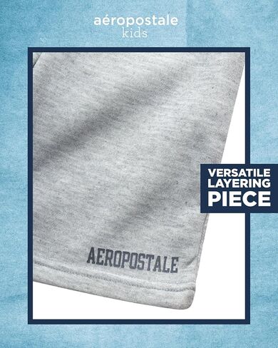 AEROPOSTALE Boys' Active Shorts Set - 3 Piece Performance Jersey Crewneck Graphic Tees and Fleece Shorts Set (Sizes: 8-12) in Saudi Arabia