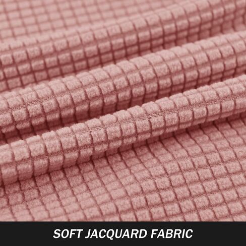 Stretch Tub Chair Covers, 1-Piece Club Chair Slipcover Soft Jacquard Barrel Chair Cover Armchair Slipcovers Furniture Protector for Living Room (Pink) in Saudi Arabia