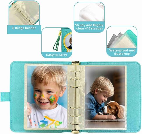 Small Mini Kids Photo Album 4x6, Soft & Durable Kids Scrapbook for Boys & Girls, Holds 100 Photos,Perfect Photo Album Gift for Boys, Girls, New Parents, Birthday & Family (Pink) in Kuwait