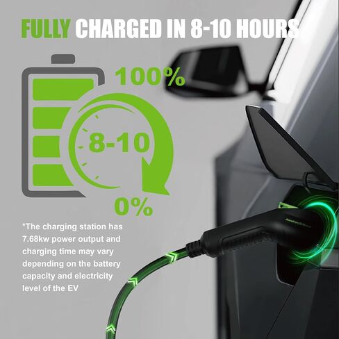 Level 1 + 2 EV Charger, 18FT 16Amp 240Volt Electric Vehicle Portable Charger with NEMA 6-20 Plug, EV Charging Station for J1772 Electric Cars, ETL Certificated in Kuwait