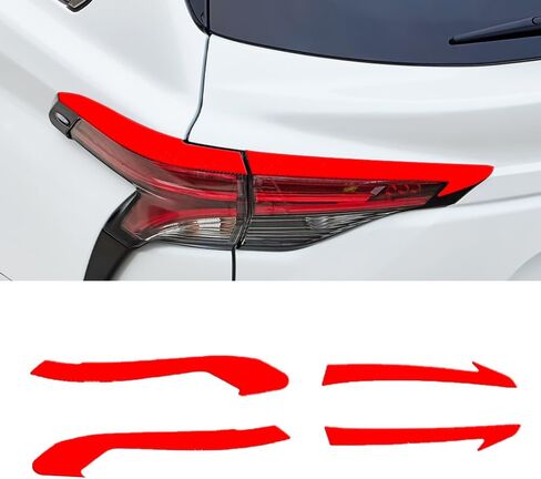 ERIDANUS Auto Accessories Fit for Toyota Sienna 2023 2022 2021 Rear Taillight Eyebrow Frame Cover Trim Decoration (Carbon Fiber Style) ABS 4 PCS in Saudi Arabia