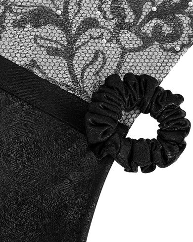 Gogokids 3 Pcs Ballet Leotards for Girls, Halter Gymnastics Leotard with Rhinestone and Removable Skirt Combo in Kuwait