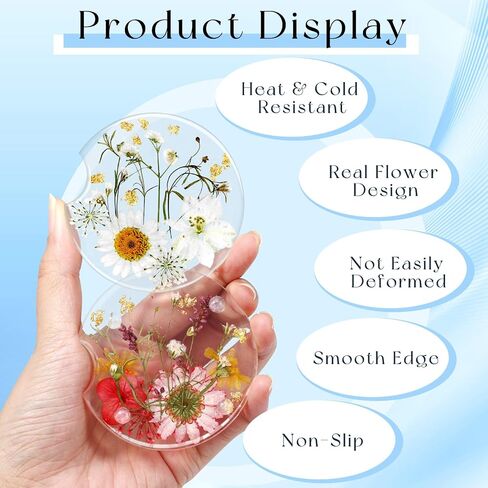 Swooflia Flower Car Cust Custer Coasters للنساء - 2.75 بوصة راتنج لطيف راتنجات واضحة للسيارات كوب إدراج سيارة إكسسوارات 2 Pack Pink in Kuwait
