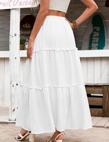 Zeagoo Womens Casual Maxi Skirts for Women 2026 High Waist Boho Skirts Floral Printed Long Flowy Skirt with Pockets in Saudi Arabia