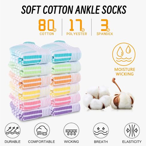 COOPLUS 6 Pairs Ankle Socks Womens Athletic Thick Cushioned Cotton Running Low Cut Tab Socks in Kuwait