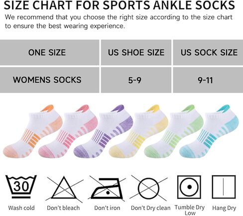 COOPLUS 6 Pairs Ankle Socks Womens Athletic Thick Cushioned Cotton Running Low Cut Tab Socks in Kuwait