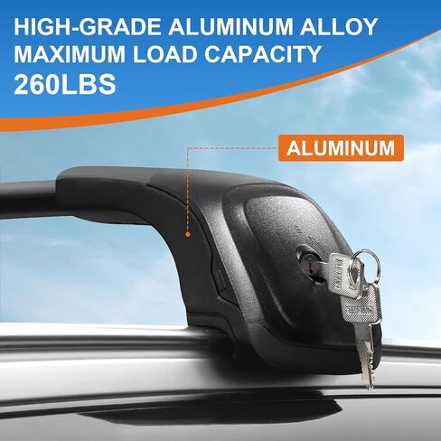 Roof Rack Cross Bars 260lbs Compatible with Mazda CX30 CX-30 2020 2021 2022 2023 2024 (with Flush Side Rails), Lockable Aluminum Roof Rails Crossbars Cargo Bars Rooftop Black Carrier Luggage in Saudi Arabia
