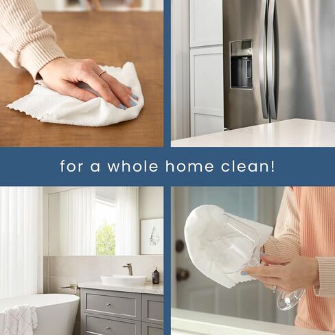 S&T INC. 50 Pack Microfiber Cleaning Cloth with Box, Bulk Towels for Home, Reusable Microfiber Towels for Cars, Cleaning Rags, White, 11.8 Inches x 11.8 Inches, 50 Count in Kuwait