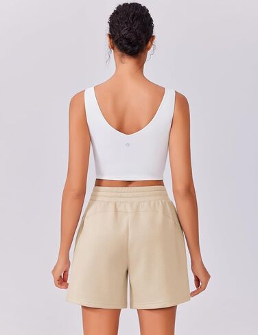 PINSPARK Womens Athletic Sweat Shorts Soft Drawstring High Waisted Active Short Comfy Casual Lounge Shorts with Pockets in Saudi Arabia