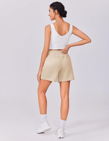 PINSPARK Womens Athletic Sweat Shorts Soft Drawstring High Waisted Active Short Comfy Casual Lounge Shorts with Pockets in Saudi Arabia