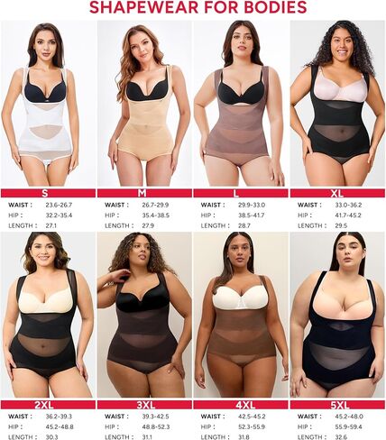 Nebility Shapewear for Women Tummy Control Bodysuit Faja Body Shaper Waist Trainer Snatched Corset Body Suit in Saudi Arabia