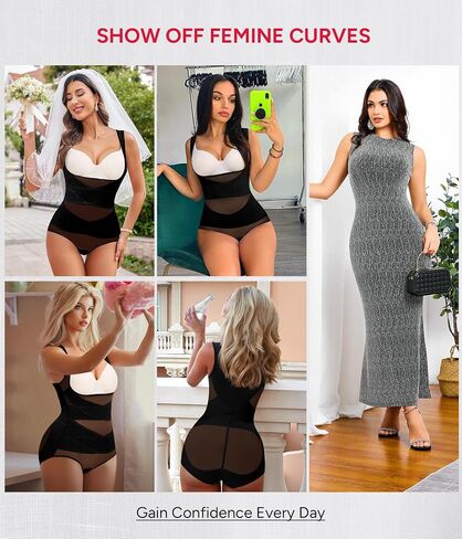 Nebility Shapewear for Women Tummy Control Bodysuit Faja Body Shaper Waist Trainer Snatched Corset Body Suit in Saudi Arabia