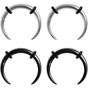 14G 16G 4PCS الفولاذ المقاوم للصدأ حلقات الحاجز الحاجز حلقات الأذن هارش هارشنش