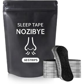 Nose Strips for Breathing | Anti Snore & Better Sleep (60 Count, Black) - Nasal Strips for Breathing, Stop Snoring, Clear Airways