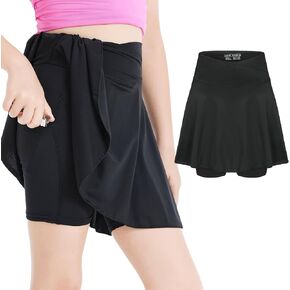 Girls' 2-in-1 Flowy Butterfly Shorts with Pockets - Athletic Dance & Running Shorts for Ages 5-11
