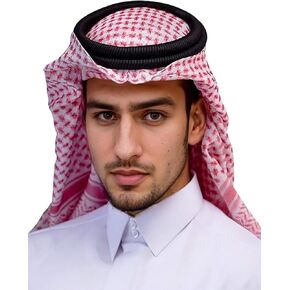 MCJC التقليدية Keffiyeh Arabscarf ، أغطية رأس العمامة الإسلامية ، أسلوب دبي السعودي