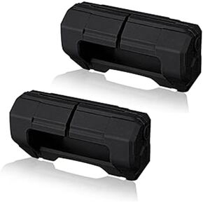2Pcs Car Seat Belt Buckle Covers, Universal Silicon Seat Belt Buckle Protector for Car Safety, Anti-Scratch Seat Belt Clips Cover Protector for Cars, Trucks, Vans (Black)