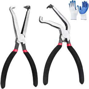 Electrical Disconnect Pliers for Cars,2Pcs Electrical Connector Pliers,Automotive Electrical Plug Connector Disconnect Tools,Fuel Line Hose Disconnect Tools for Push Tab Style Plugs