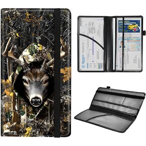 حامل بطاقة التسجيل والتأمين ، PU Leather Driade Motic Document Document Divons Compartment Organizer ، Green Dragon Automobile Aportories حامل وثيقة محفظة