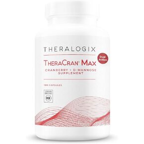 Theralogix Theracran Max - ملحق التوت البري + D -Mannose للرجال والنساء - الدعم الصحي للمسالك البولية - العرض 90 يومًا - NSF معتمد - 180 كبسولة